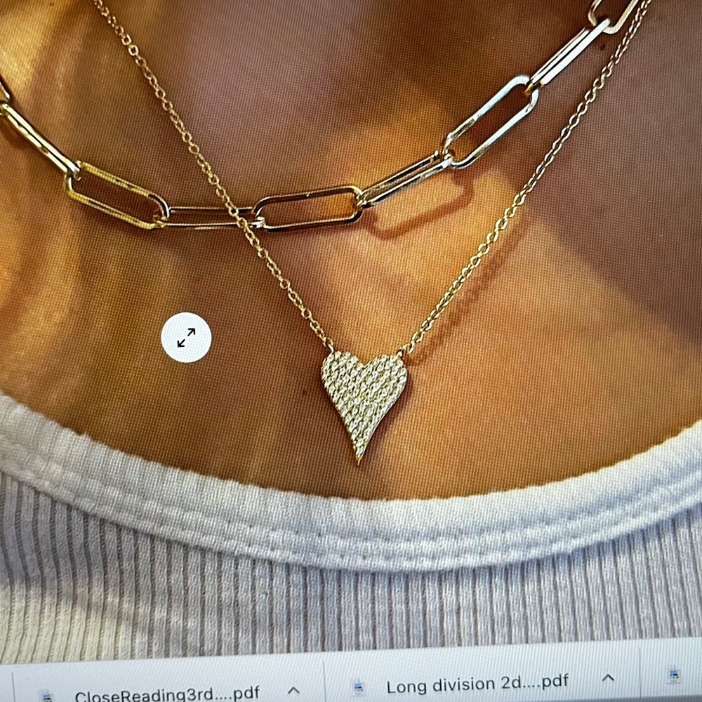 Choose a style diamond heart necklace - 14k baby heart diamond